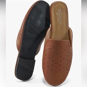 Mules for Women Flats Comfortable Round Toe